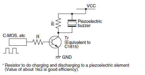 piezoelectric buzzer circuit